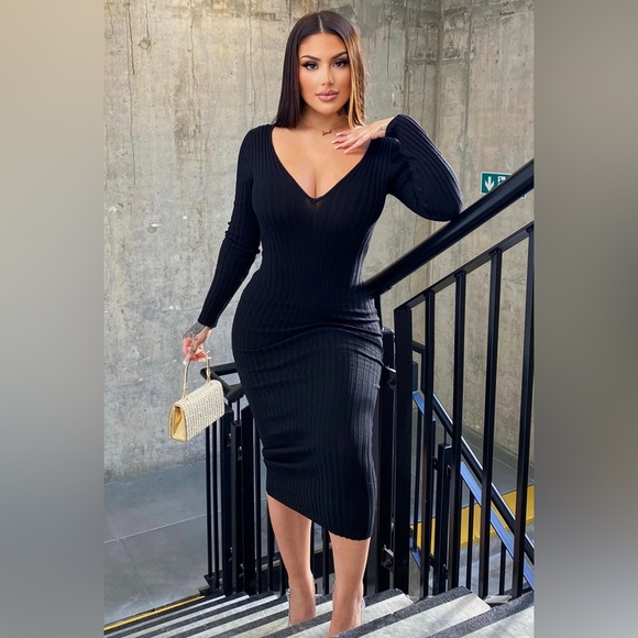 Kallan Knit Dress - Black - Picture 3 of 8